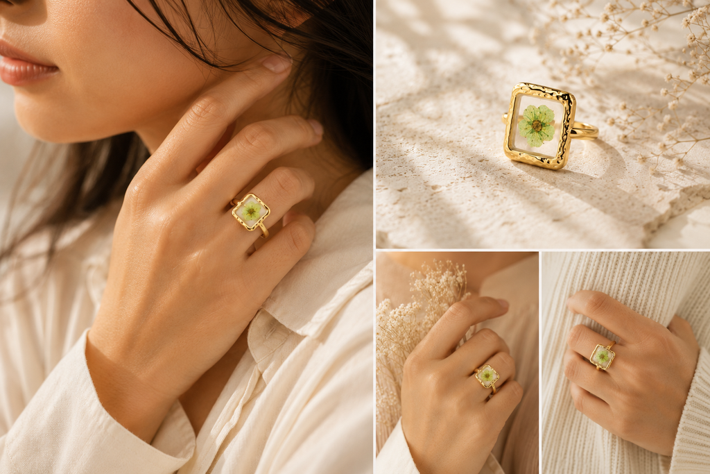 Verdant Bloom Frame Ring