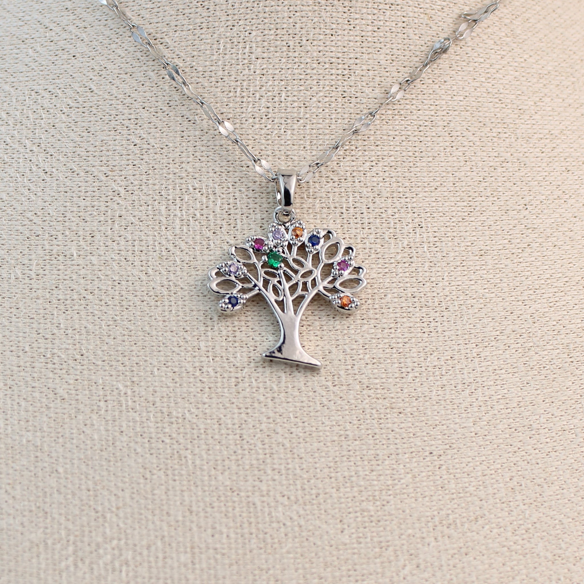 Rainbow Tree of Life Necklace
