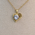 Golden Spark Heart Necklace