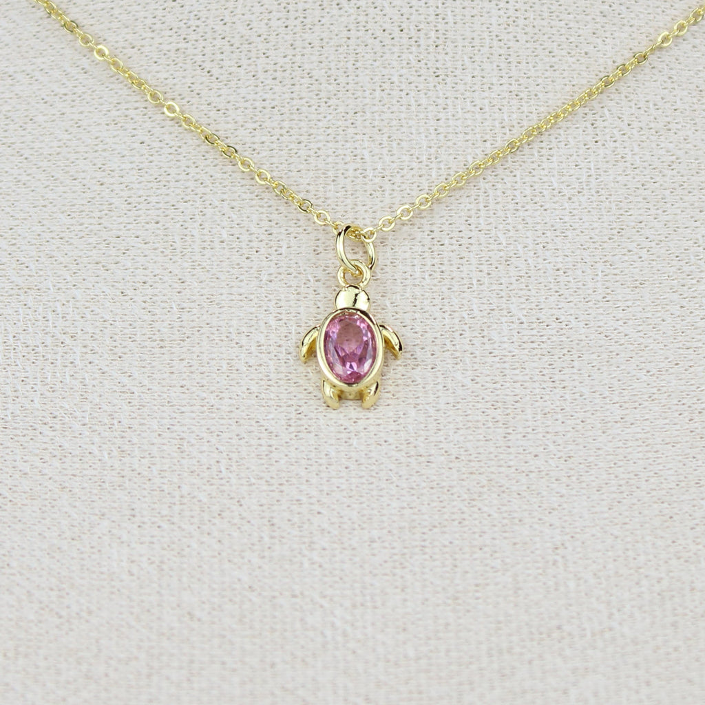 Blush Tide Turtle Necklace