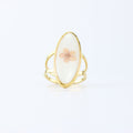 Golden Bloom Oval Ring