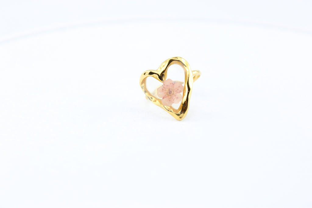 Blush Bloom Heart Ring