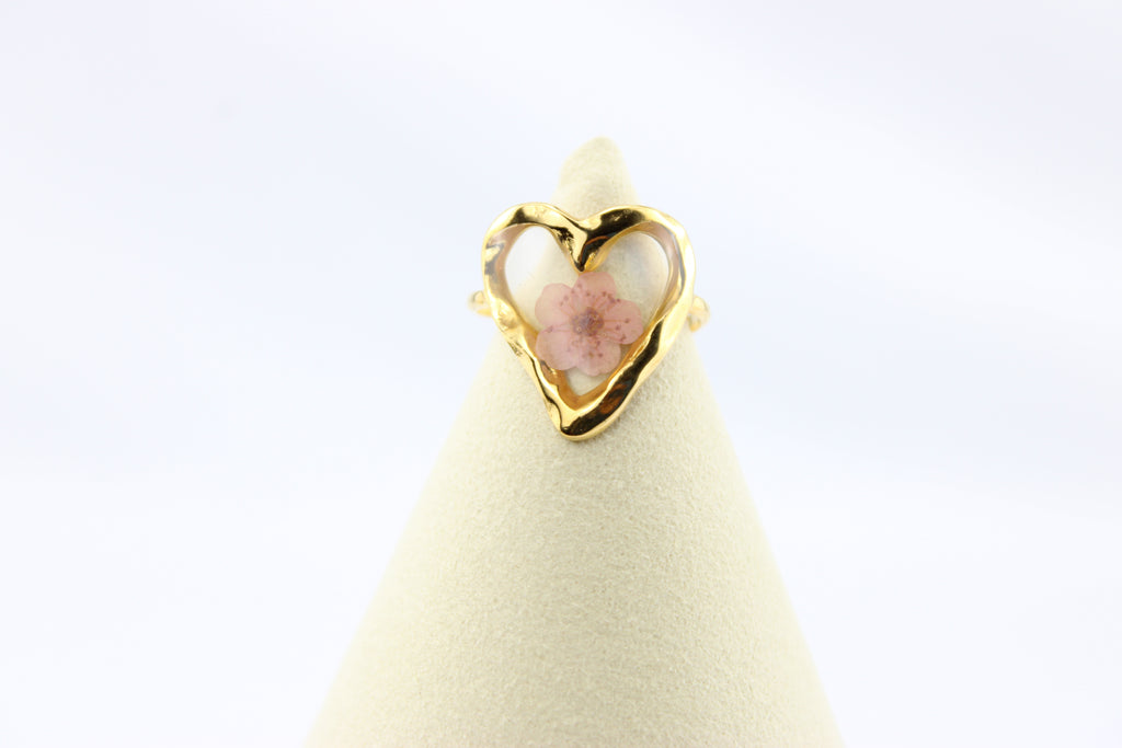 Blush Bloom Heart Ring