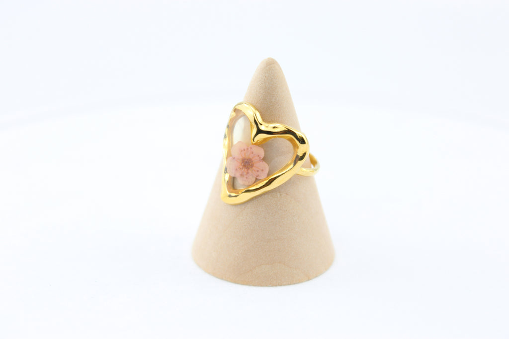 Blush Bloom Heart Ring