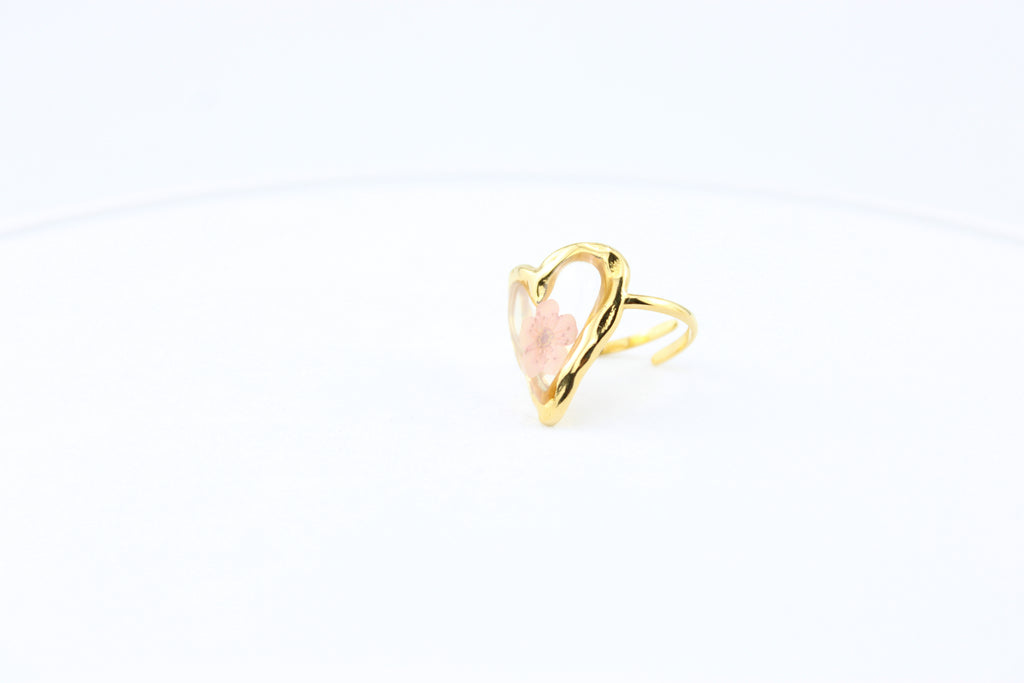 Blush Bloom Heart Ring