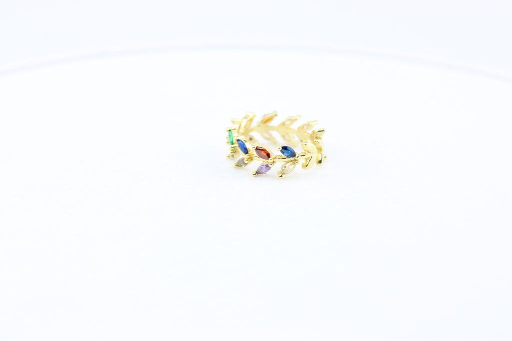 Rainbow Laurel Ring