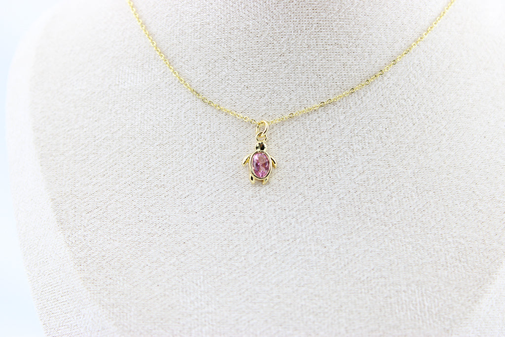 Blush Tide Turtle Necklace