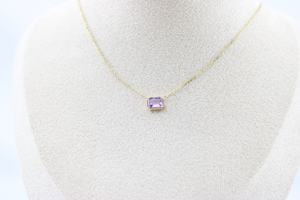 Amethyst Glow Pendant Necklace