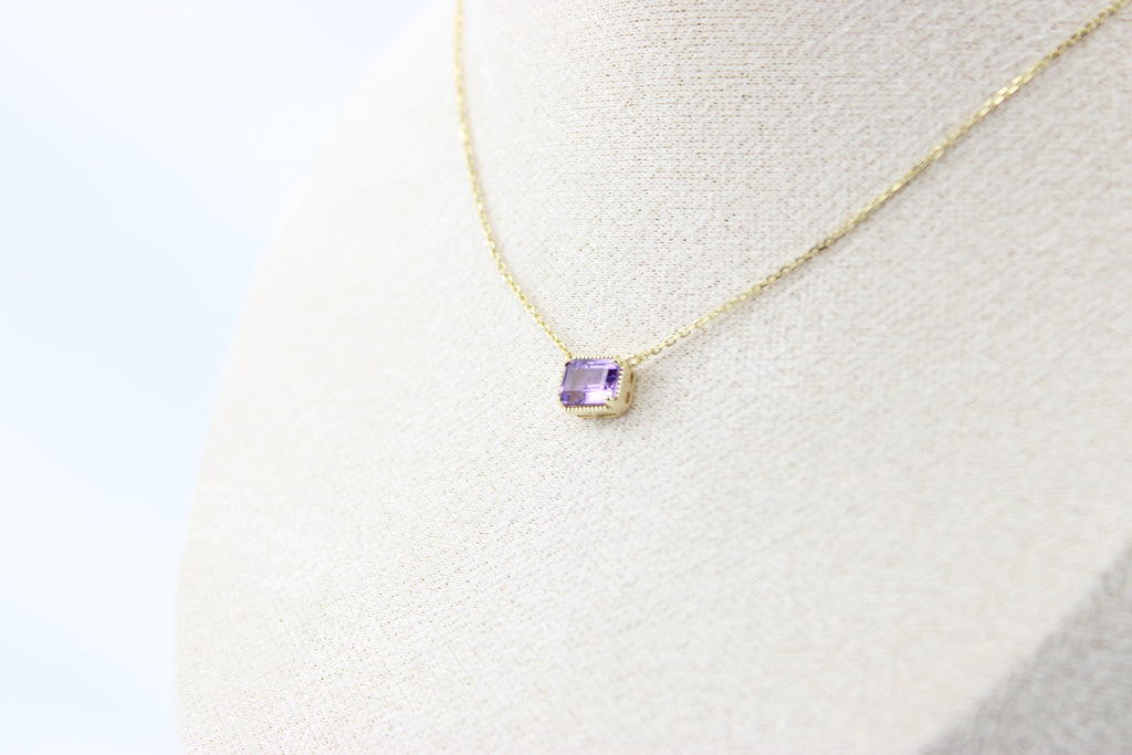 Amethyst Glow Pendant Necklace