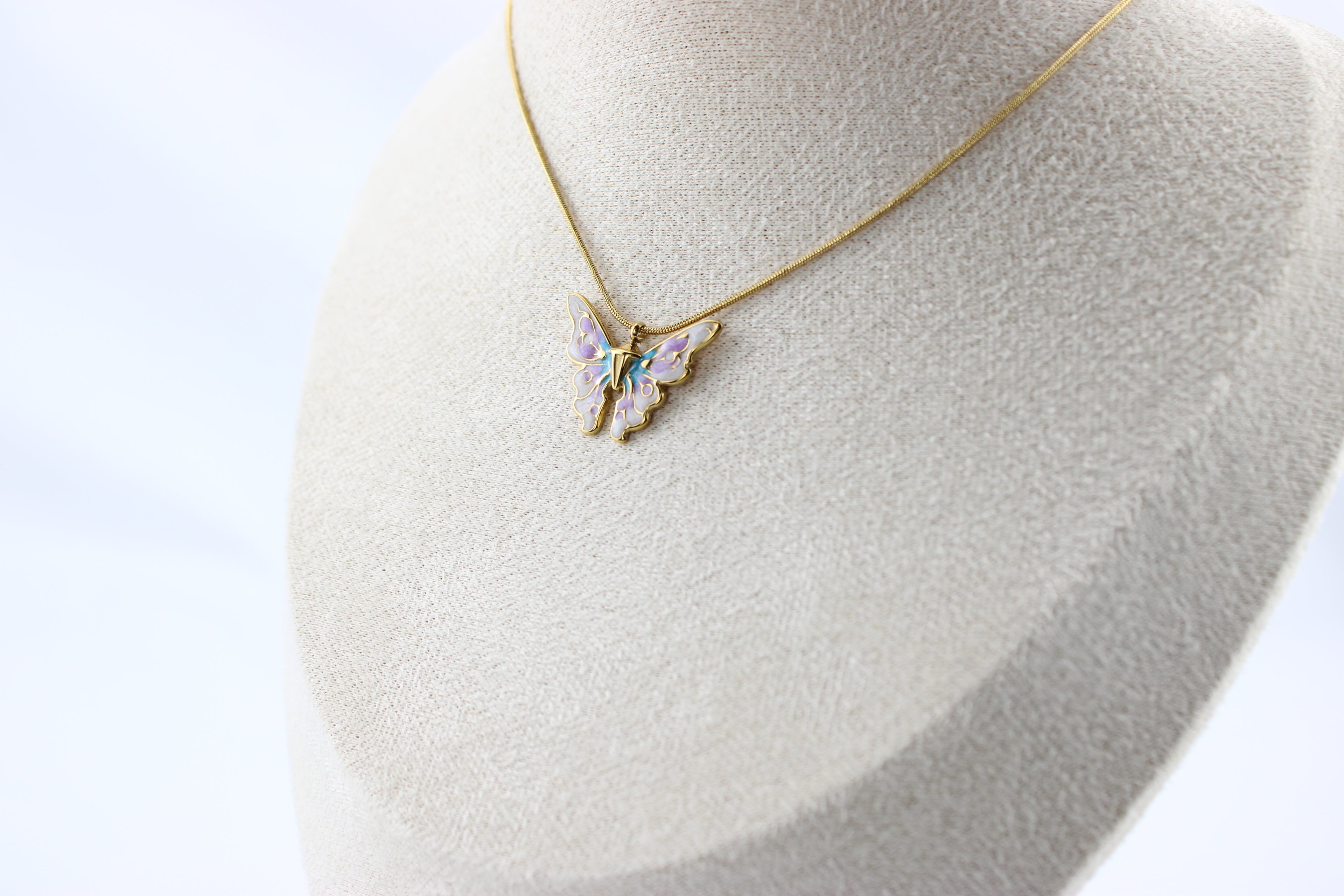 Lavender Butterfly Pendant
