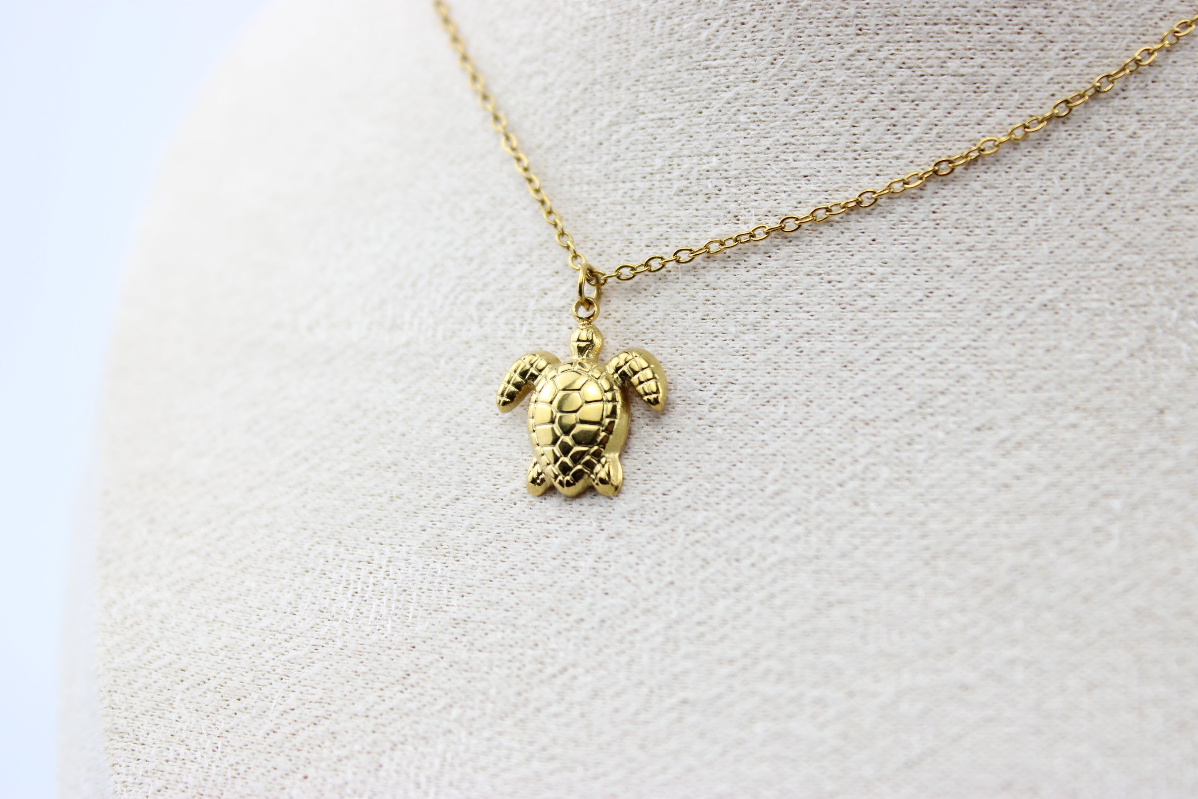 Golden Ocean Turtle Necklace