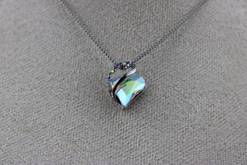 Aurora Heart Crystal Necklace