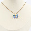Gold Plated, 16.5–18.5 in Adjustable Length Aurora Butterfly Necklace