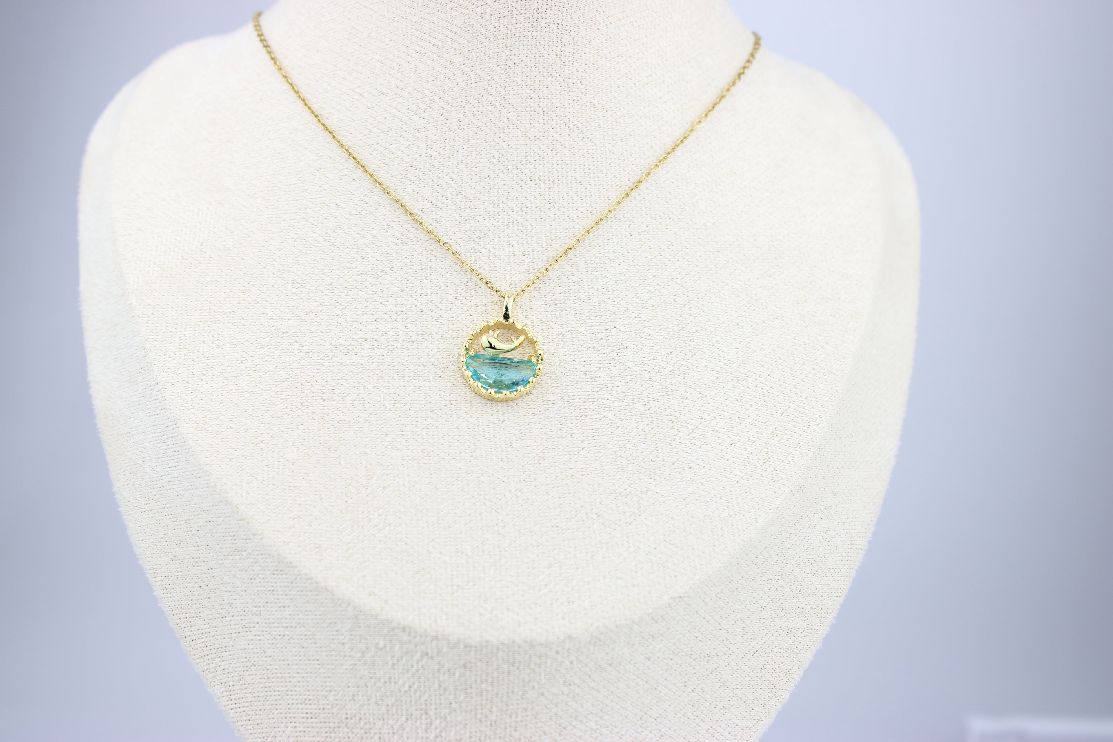 Ocean Serenity Gold Wave Necklace